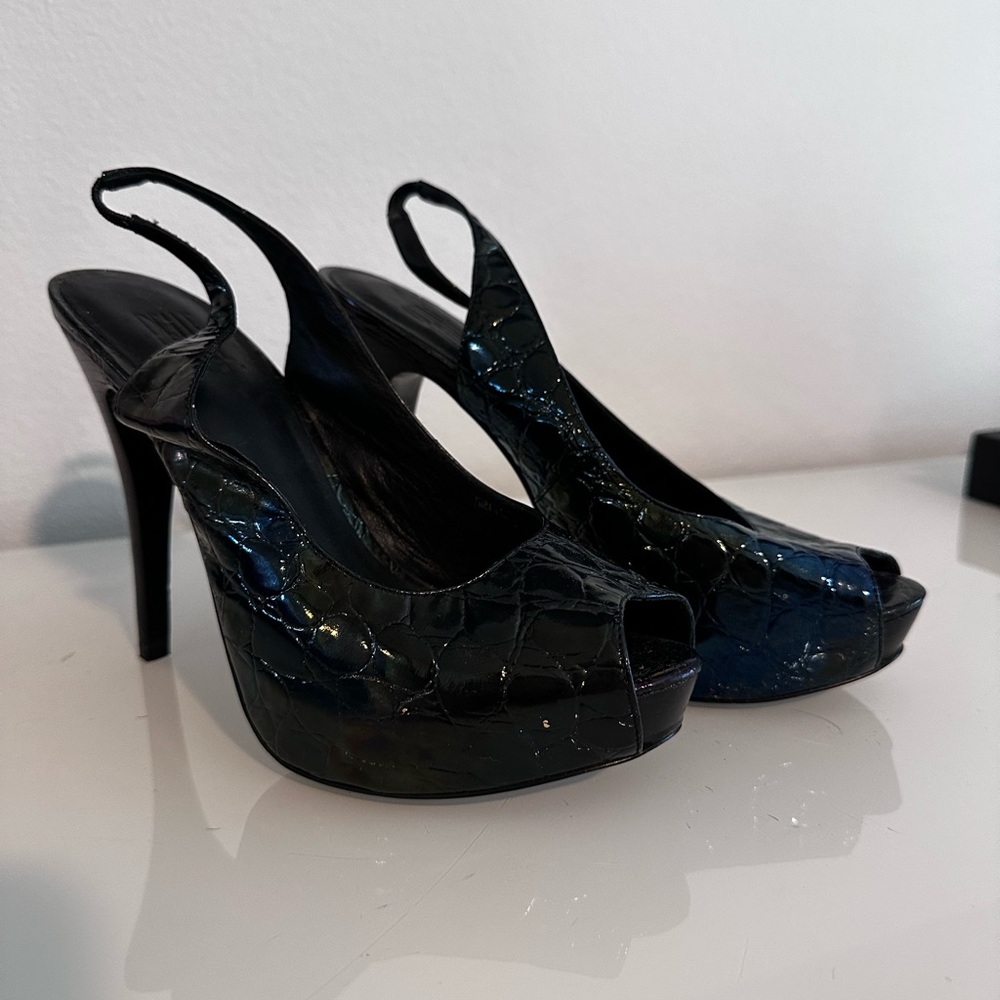 Elegant Black Slingback Heels